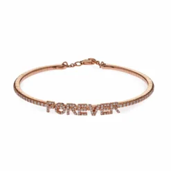 Jewels Aficionado Rose Gold Diamond 'Forever' Bracelet