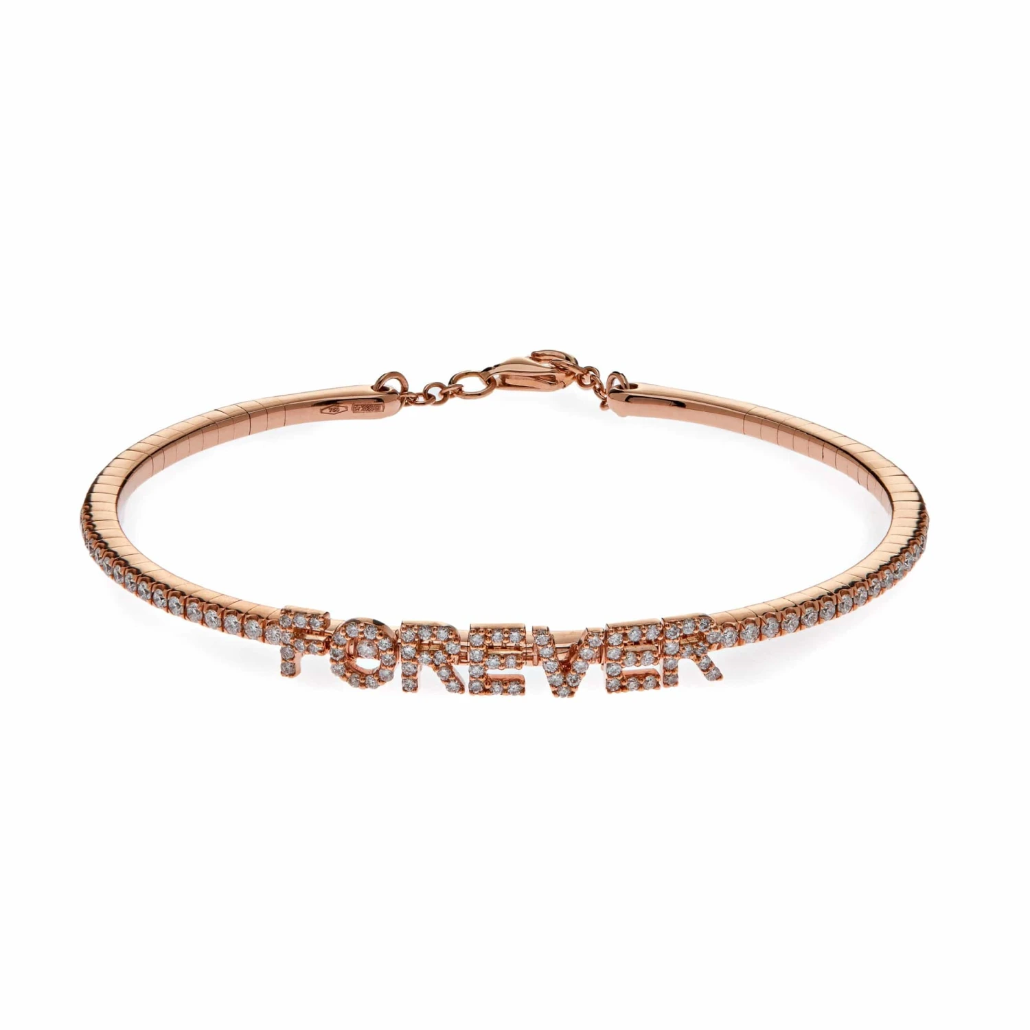 Jewels Aficionado Rose Gold Diamond 'Forever' Bracelet 1 Jewels Aficionado Rose Gold Diamond 'Forever' Bracelet
