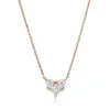 Jewels Aficionado Rose Gold And Diamond Heart Necklace
