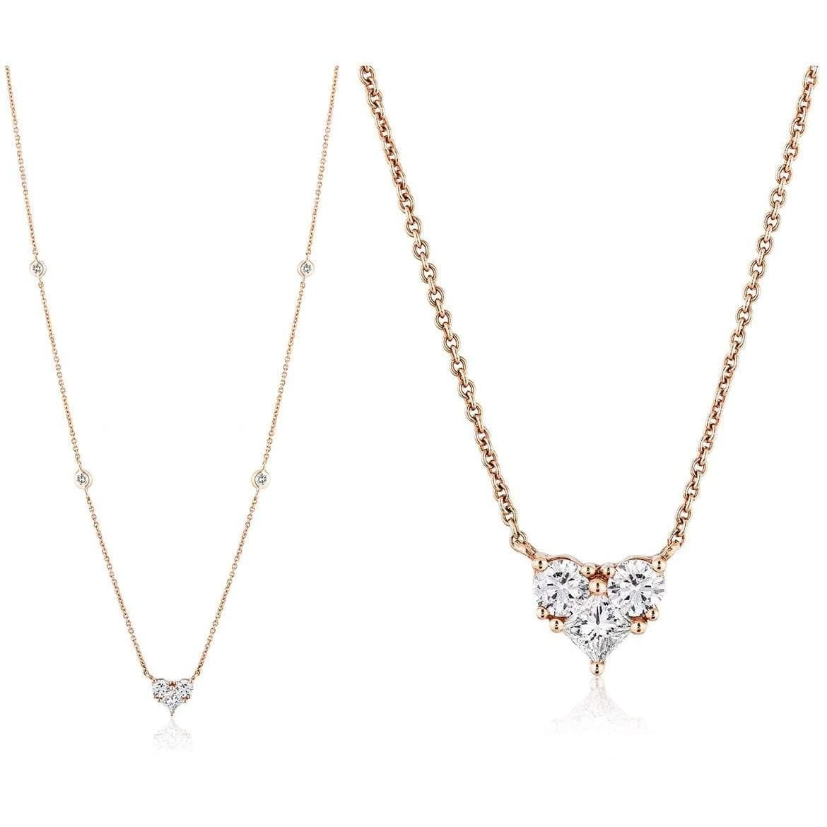 Jewels Aficionado Rose Gold And Diamond Heart Necklace 2 Jewels Aficionado Rose Gold And Diamond Heart Necklace - Image 2