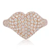 Jewels Aficionado Rose Gold And Diamond Heart Ring