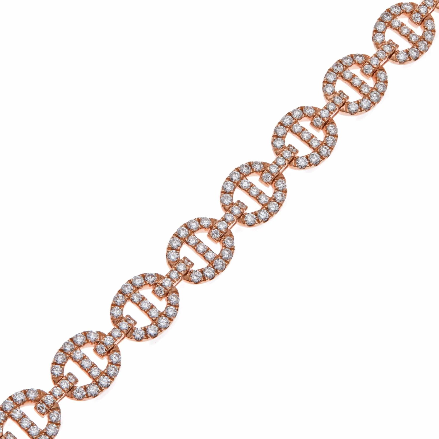 Jewels Aficionado Rose Gold Diamond Large Link Bracelet 2 Jewels Aficionado Rose Gold Diamond Large Link Bracelet - Image 2