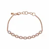 Jewels Aficionado Rose Gold Diamond Link And Chain Bracelet