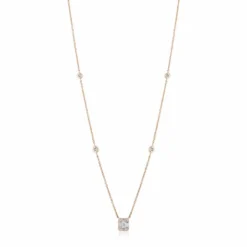 Jewels Aficionado Rose Gold Diamond Pendant Necklace -Horaluxis Sales Store rose gold diamond necklace wrist aficionado 40272252600564