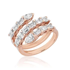 Jewels Aficionado Rose Gold Diamond Studded Ring