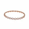 Jewels Aficionado Rose Gold Diamond Small Link Bracelet