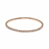 Jewels Aficionado Rose Gold Diamond Tennis Stretch Bracelet