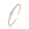 Jewels Aficionado Rose Gold Emerald Cut Diamond Cuff