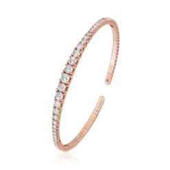 Jewels Aficionado Rose Gold Graduated Diamond Bracelet