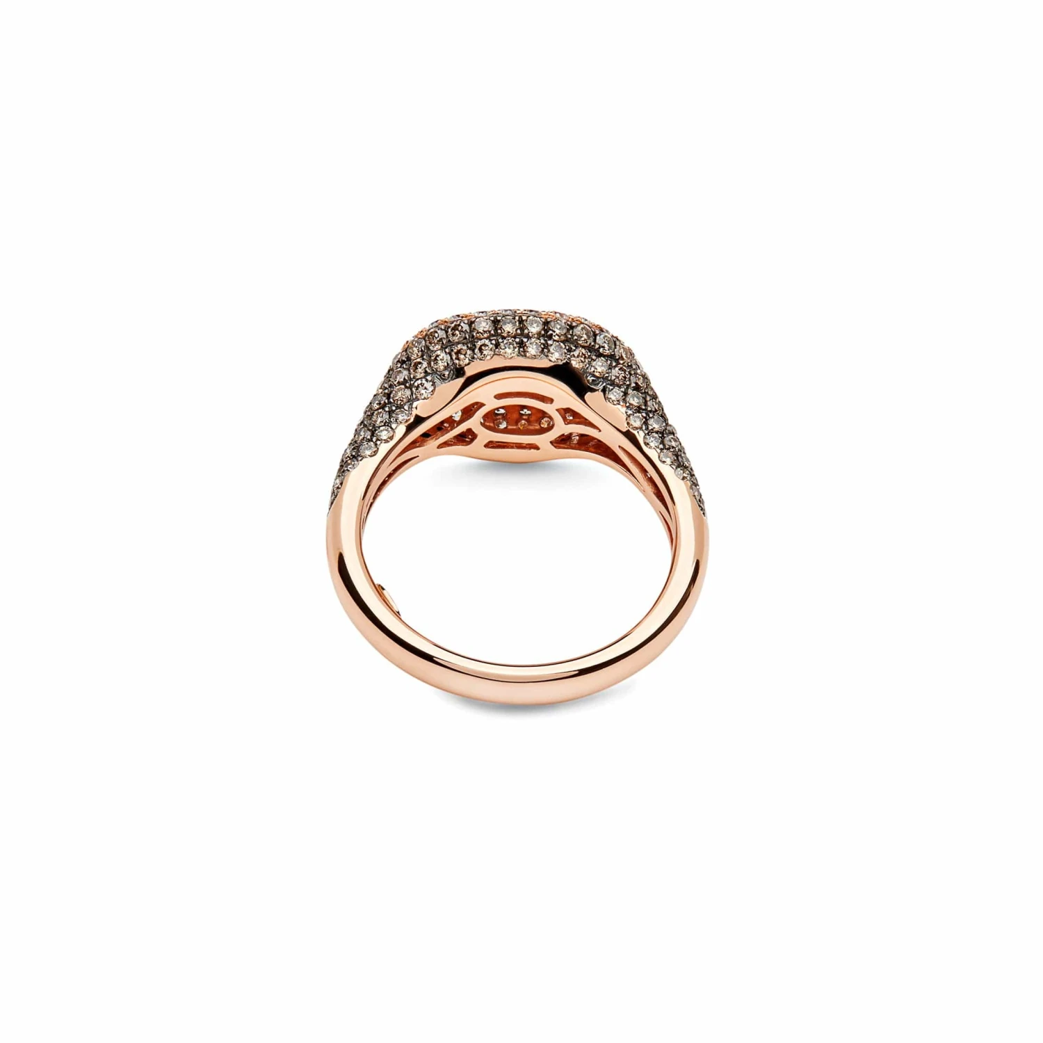 Jewels Aficionado Rose Gold Pavé Set Two Tone Diamond Signet Ring 3 Jewels Aficionado Rose Gold Pavé Set Two Tone Diamond Signet Ring - Image 3