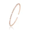 Jewels Aficionado Rose Gold Round And Baguette Diamond Cuff