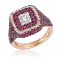 Jewels Aficionado Rose Gold Ruby And Diamond Square Ring 5 Jewels Aficionado Rose Gold Ruby And Diamond Square Ring -Horaluxis Sales Store rose gold ruby diamond square ring wrist aficionado 40271172829428