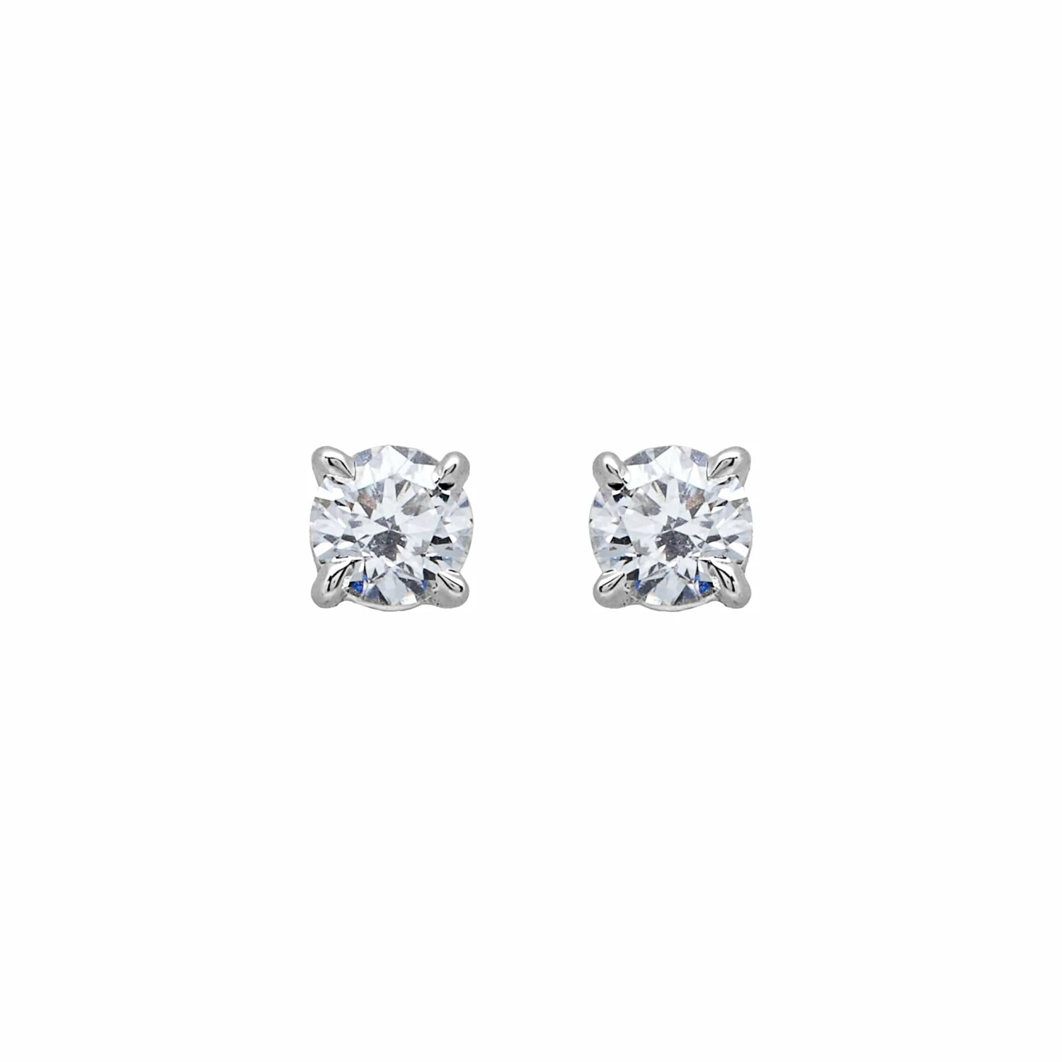 Jewels Aficionado Round Brilliant-Cut Diamond Stud Earrings 1 Jewels Aficionado Round Brilliant-Cut Diamond Stud Earrings