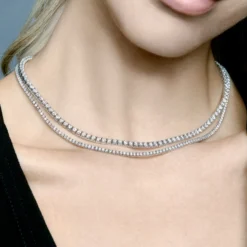 Jewels Aficionado Round Diamond White Gold Tennis Necklace 4 Jewels Aficionado Round Diamond White Gold Tennis Necklace -Horaluxis Sales Store round diamond white gold tennis necklace wrist aficionado 40271174533364 scaled
