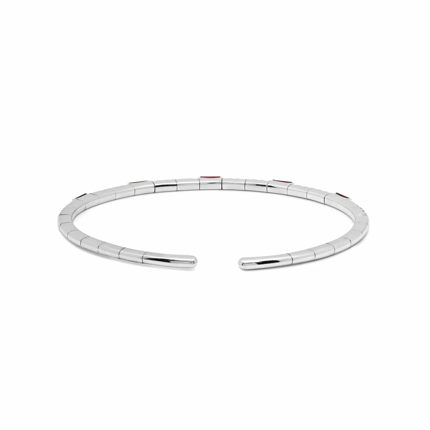 Hermès Ruby And Diamond Flexible Cuff Bracelet WG JBG257R 5B69 4 Hermès Ruby And Diamond Flexible Cuff Bracelet WG JBG257R 5B69 - Image 4