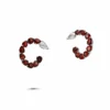 Jewels Aficionado Ruby And Diamond Pear-Shaped Hoop Earrings