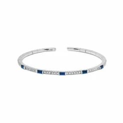 Hermès Sapphire And Diamond Flexible Cuff Bracelet