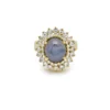Jewels Aficionado Sapphire And Round Diamond Yellow Gold Ring