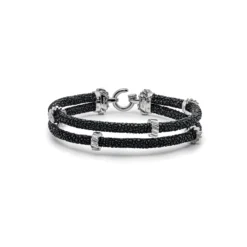 StingHD Silver Double Gear Bracelet