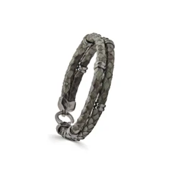 StingHD Silver Python With Black Plated Pendants Bracelet -Horaluxis Sales Store silver python with black plated pendants bracelet stinghd 40885720875252