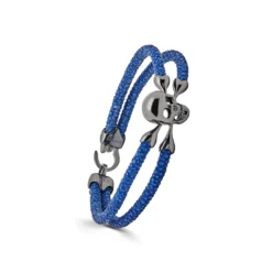 StingHD Skull & Crossbones Black Stingray Platinum Bracelet -Horaluxis Sales Store skull crossbones black stingray platinum bracelet stinghd 40885734047988