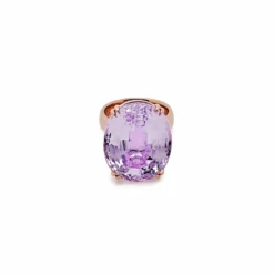Jewels Aficionado Solitaire Oval Kunzite Ring