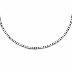 Jewels Aficionado Thin Round Diamond White Gold Tennis Necklace -Horaluxis Sales Store thin round diamond white gold tennis necklace wrist aficionado 40272338190580