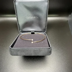 Tiffany & Co. Tiffany & Co. Elsa Peretti Diamond Hoop Single Row Rose Gold Bangle 3 Tiffany & Co. Tiffany & Co. Elsa Peretti Diamond Hoop Single Row Rose Gold Bangle -Horaluxis Sales Store tiffany co elsa peretti diamond hoop single row rose gold bangle tiffany co 40272339108084 scaled