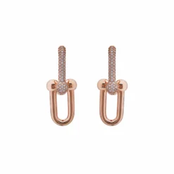 Tiffany & Co. Tiffany & Co. HardWear Large Link Earrings With Pavé Diamonds Rose Gold 68692539