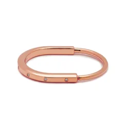 Tiffany & Co. Tiffany & Co. Lock Bangle In Rose Gold With Diamond Accents 70185296
