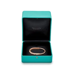 Tiffany & Co. Tiffany & Co. Lock Bangle In Rose Gold With Diamond Accents 70185296 -Horaluxis Sales Store tiffany co lock bangle in rose gold with diamond accents tiffany co 40474559512820