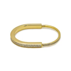 Tiffany & Co. Tiffany & Co. Lock Bangle In Yellow Gold With Full Pavé Diamonds 70158264