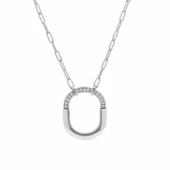Tiffany & Co. Tiffany & Co. Lock Necklace In White Gold With Diamonds 72342119