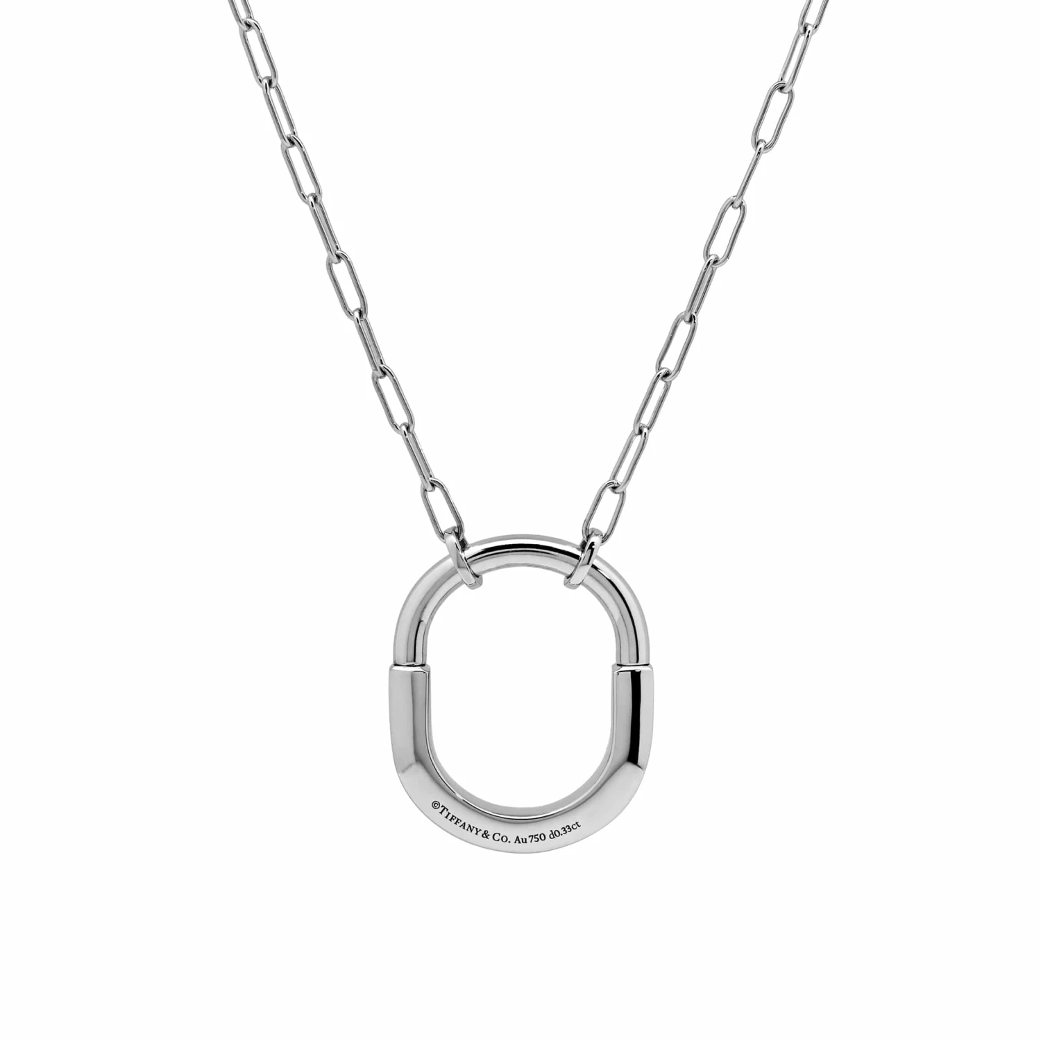 Tiffany & Co. Tiffany & Co. Lock Necklace In White Gold With Diamonds 72342119 4 Tiffany & Co. Tiffany & Co. Lock Necklace In White Gold With Diamonds 72342119 - Image 4