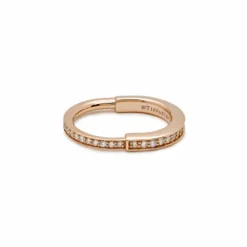 Tiffany & Co. Tiffany & Co. Lock Ring In Rose Gold With Pavé Diamonds 72791584 -Horaluxis Sales Store tiffany co lock ring in rose gold with pave diamonds tiffany co 40513934885108