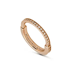 Tiffany & Co. Tiffany & Co. Lock Ring In Rose Gold With Pavé Diamonds 72791584 -Horaluxis Sales Store tiffany co lock ring in rose gold with pave diamonds tiffany co 40513935016180