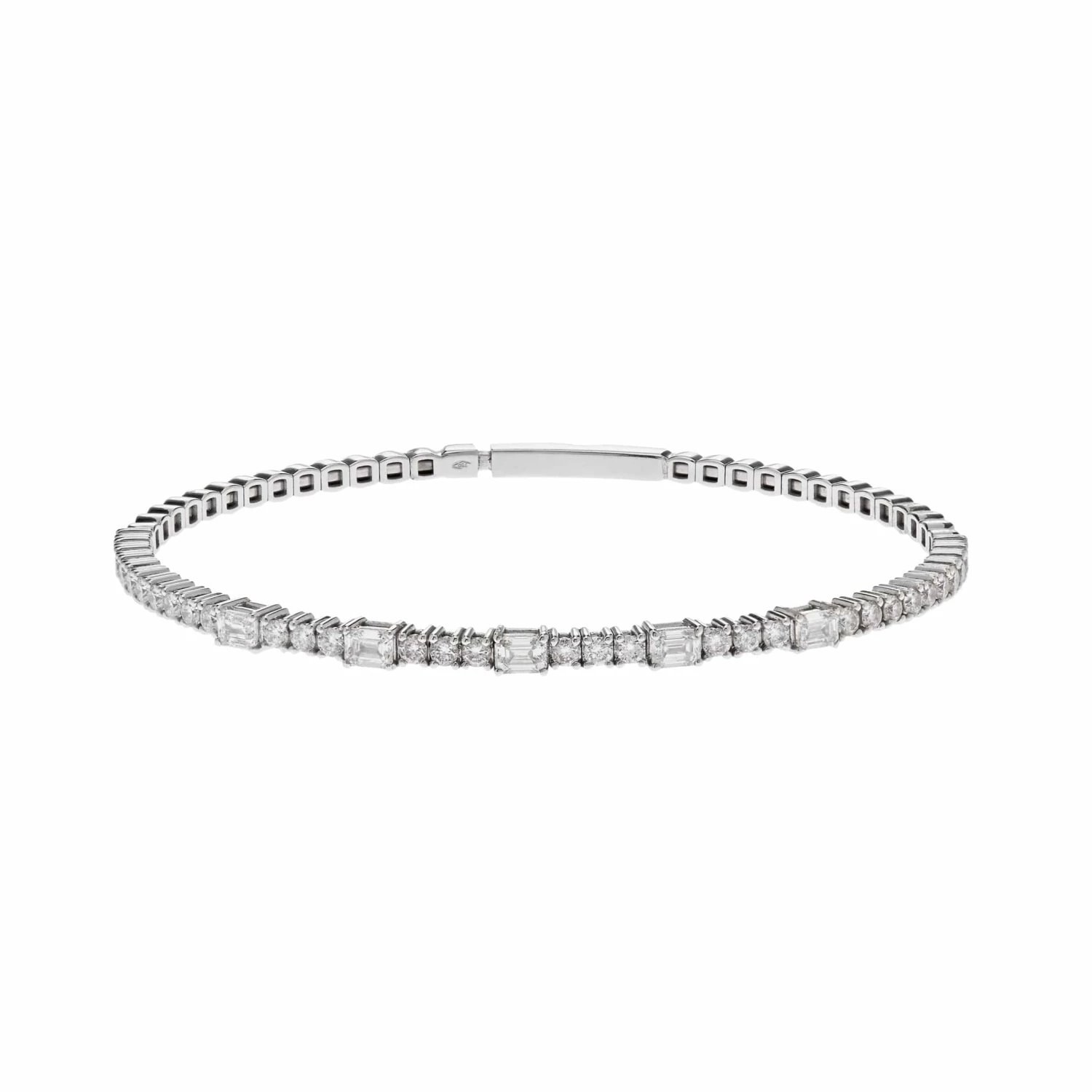 Jewels Aficionado White Gold Round Brilliant Diamond Bracelet 1 Jewels Aficionado White Gold Round Brilliant Diamond Bracelet