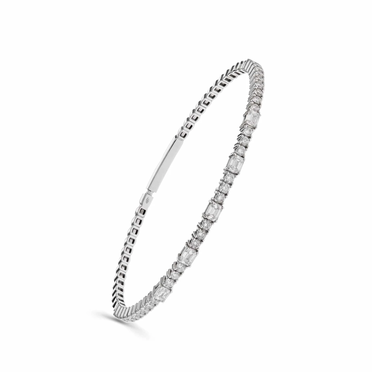 Jewels Aficionado White Gold Round Brilliant Diamond Bracelet 2 Jewels Aficionado White Gold Round Brilliant Diamond Bracelet - Image 2