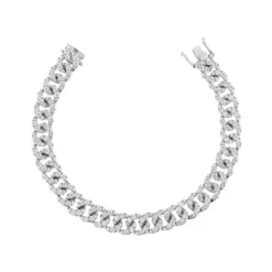 Jewels Aficionado White Gold And Diamond Cuban Link Bracelet