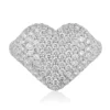 Jewels Aficionado White Gold Diamond Heart Ring