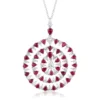 Jewels Aficionado White Gold Diamond And Ruby Pendant