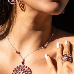 Jewels Aficionado White Gold Diamond And Ruby Pendant 5 Jewels Aficionado White Gold Diamond And Ruby Pendant -Horaluxis Sales Store white gold diamond ruby pendant wrist aficionado 40273056301300