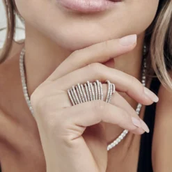 Jewels Aficionado White Gold Diamond Set Attached Stacking Rings -Horaluxis Sales Store white gold diamond set attached stacking rings wrist aficionado 40271693021428 scaled