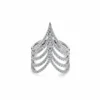 Jewels Aficionado White Gold Diamond Set Chevron Ring