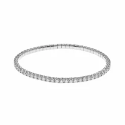 Jewels Aficionado White Gold Diamond Stretch Tennis Bracelet