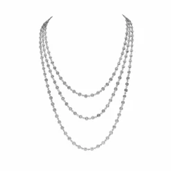 Jewels Aficionado White Gold Diamond Wrap Layer Necklace