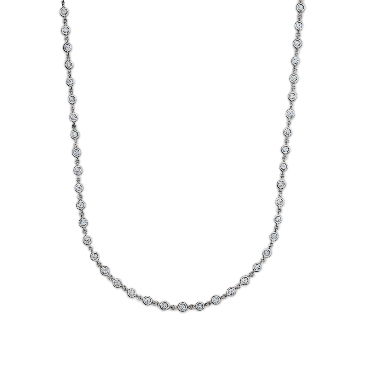 Jewels Aficionado White Gold Diamond Wrap Layer Necklace 3 Jewels Aficionado White Gold Diamond Wrap Layer Necklace - Image 3