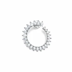 Jewels Aficionado White Gold Pear Shape Diamond Circle Stud Earrings -Horaluxis Sales Store white gold pear shape diamond circle stud earrings wrist aficionado 40427584422132