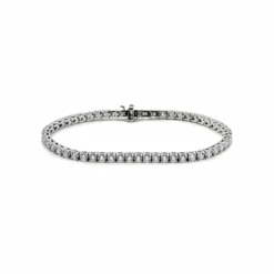 Jewels Aficionado Classic Diamond Tennis Bracelet In White Gold