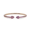 Jewels Aficionado Pink Sapphire Flexible Cuff Bracelet